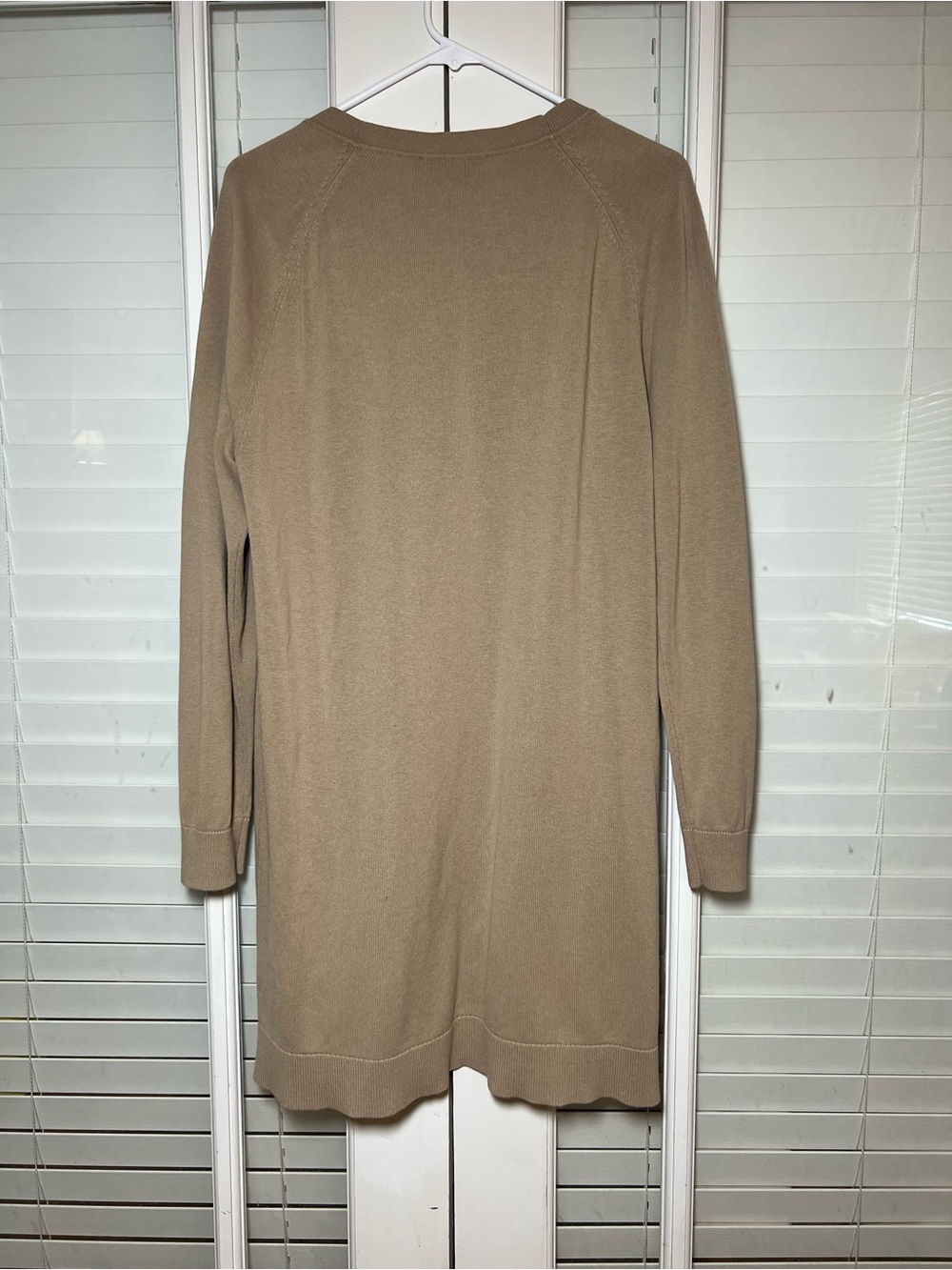 Pendleton Silk Cotton & Cashmere Taupe Button-Front Knit Extra Long Cardigan - Picture 7 of 8